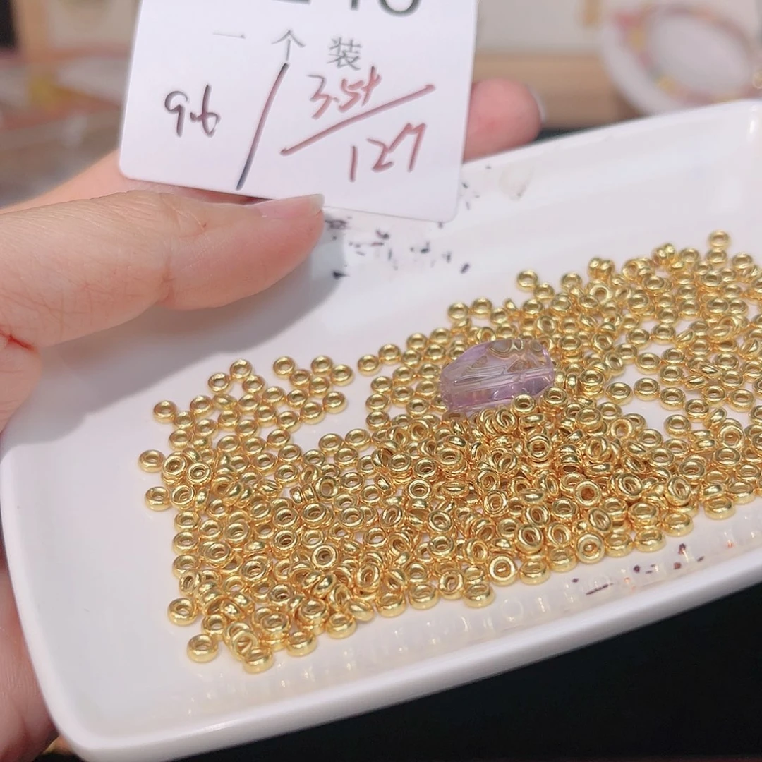 水晶珠宝半成品银S925镀金镶嵌140
