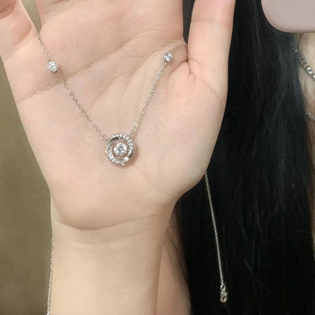 吊坠925银 莫比乌斯三秒心动项链女ins潮小众高级设计跳动的