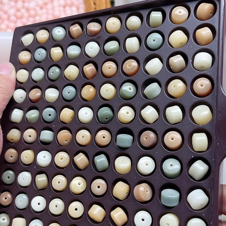 白玉菩提吊坠瑕疵10-8多宝经纶50颗卡灯牌宠60颗