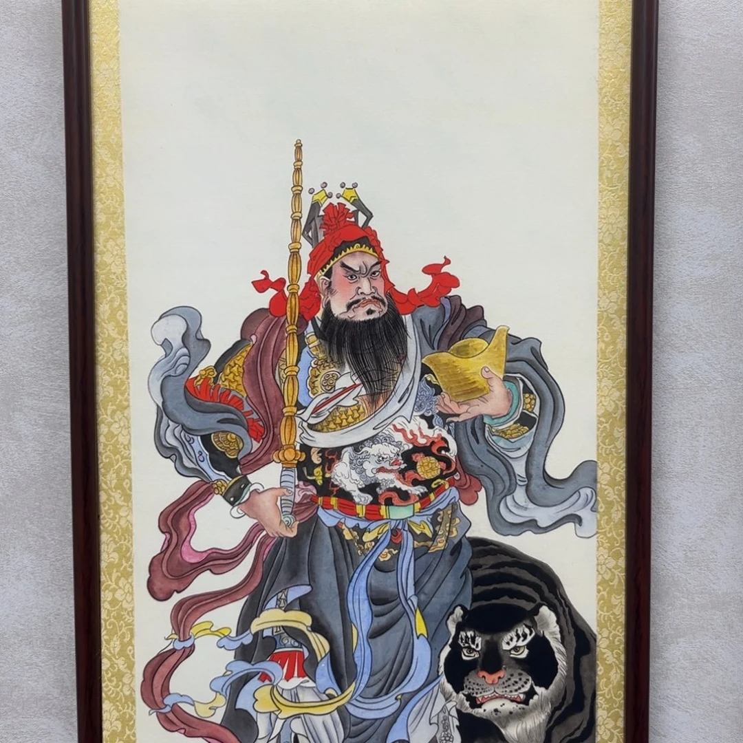 溪***院国画赵公明带框11111