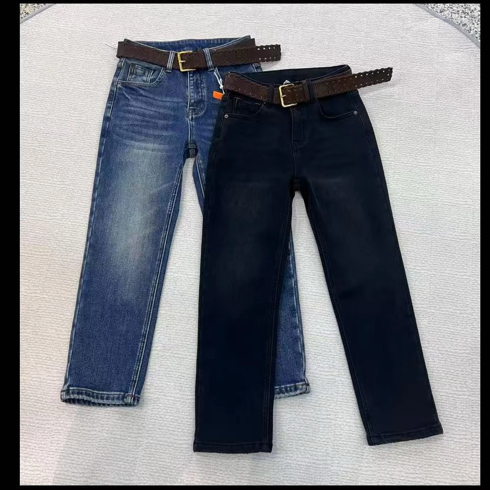 【小虹虹商贸】2025秋冬新款加绒加厚百搭休闲九分烟管裤