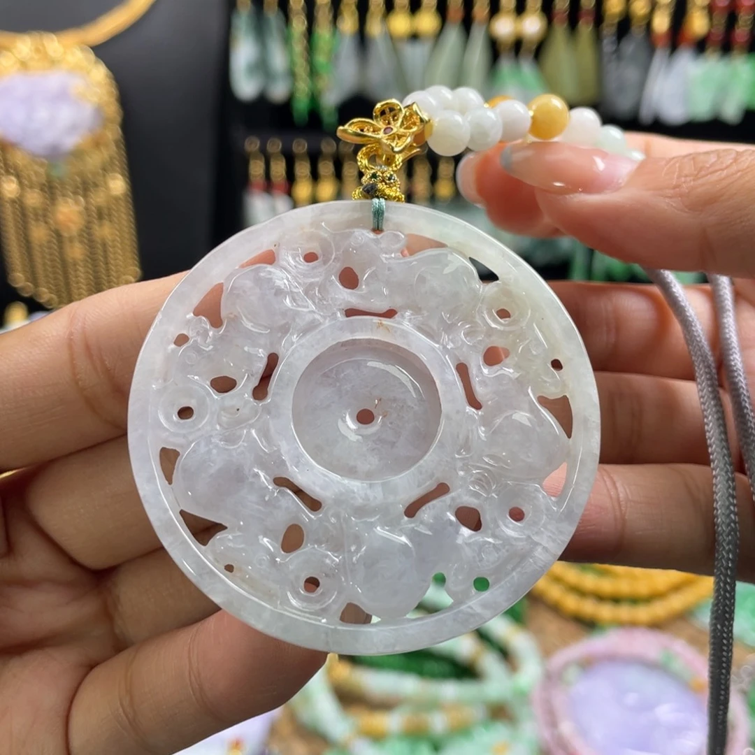 颈饰未镶嵌翡翠代编织