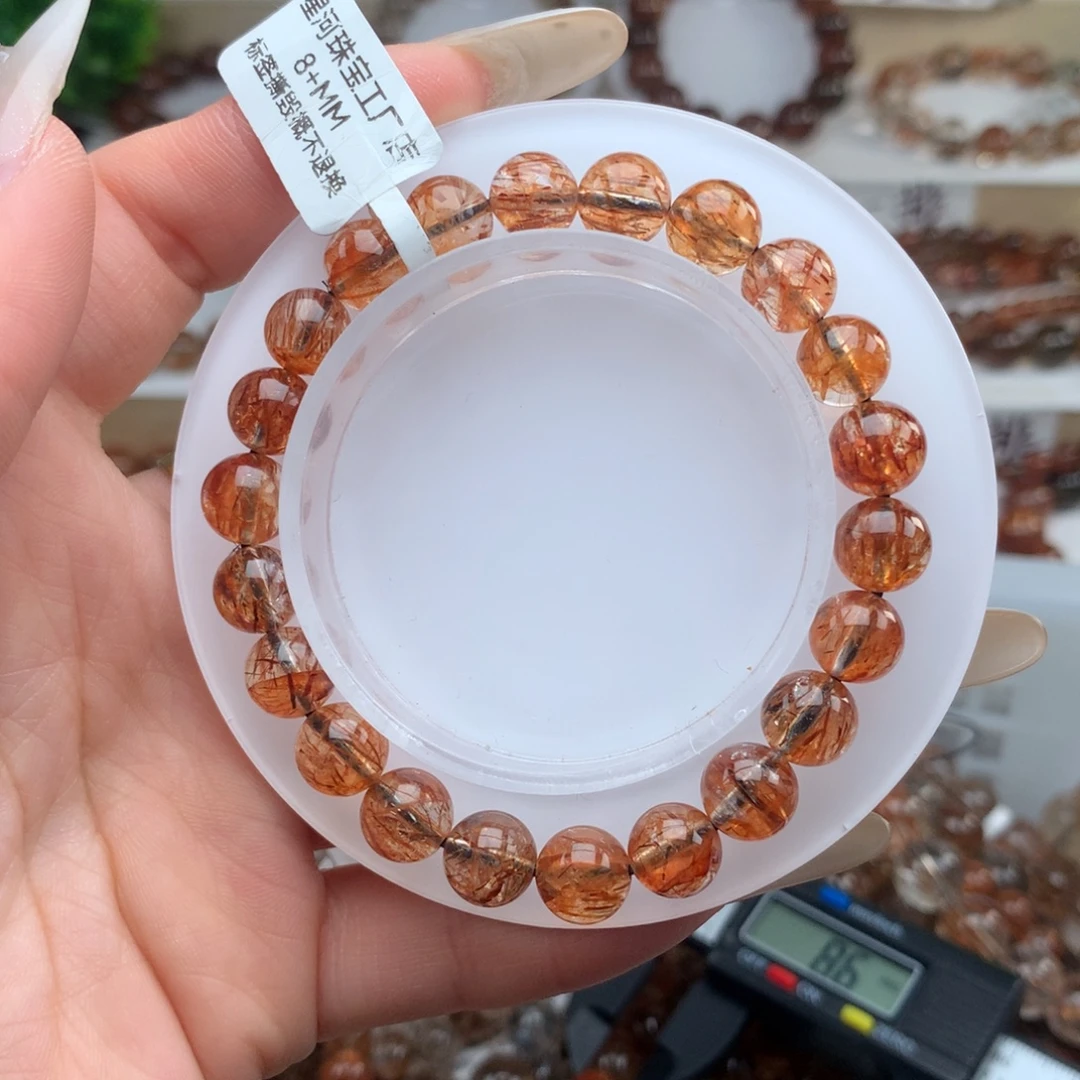 水晶手串未镶嵌黑金超七多样性发其一