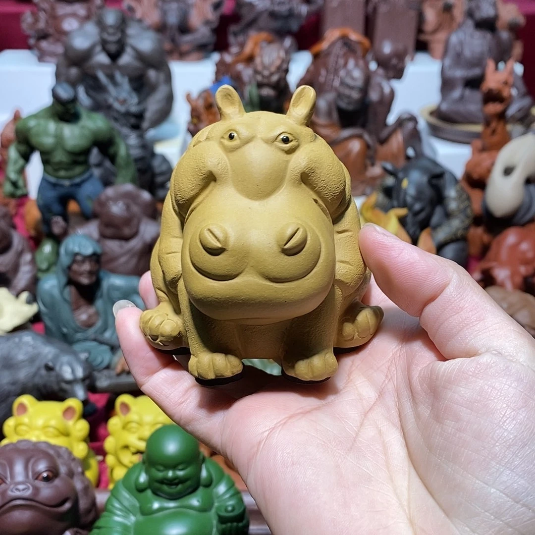 紫砂茶宠宜兴紫砂河马