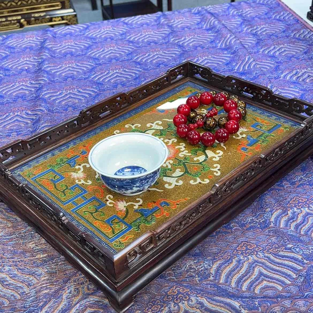 【闪购商品】红酸枝木类成套家具茶盘