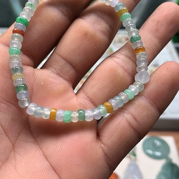翡翠未镶嵌手串缅甸天然A货翡翠