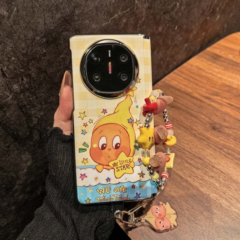 趣味可爱公仔插画适用华为matex6折叠屏手机壳matex5中轴保护套