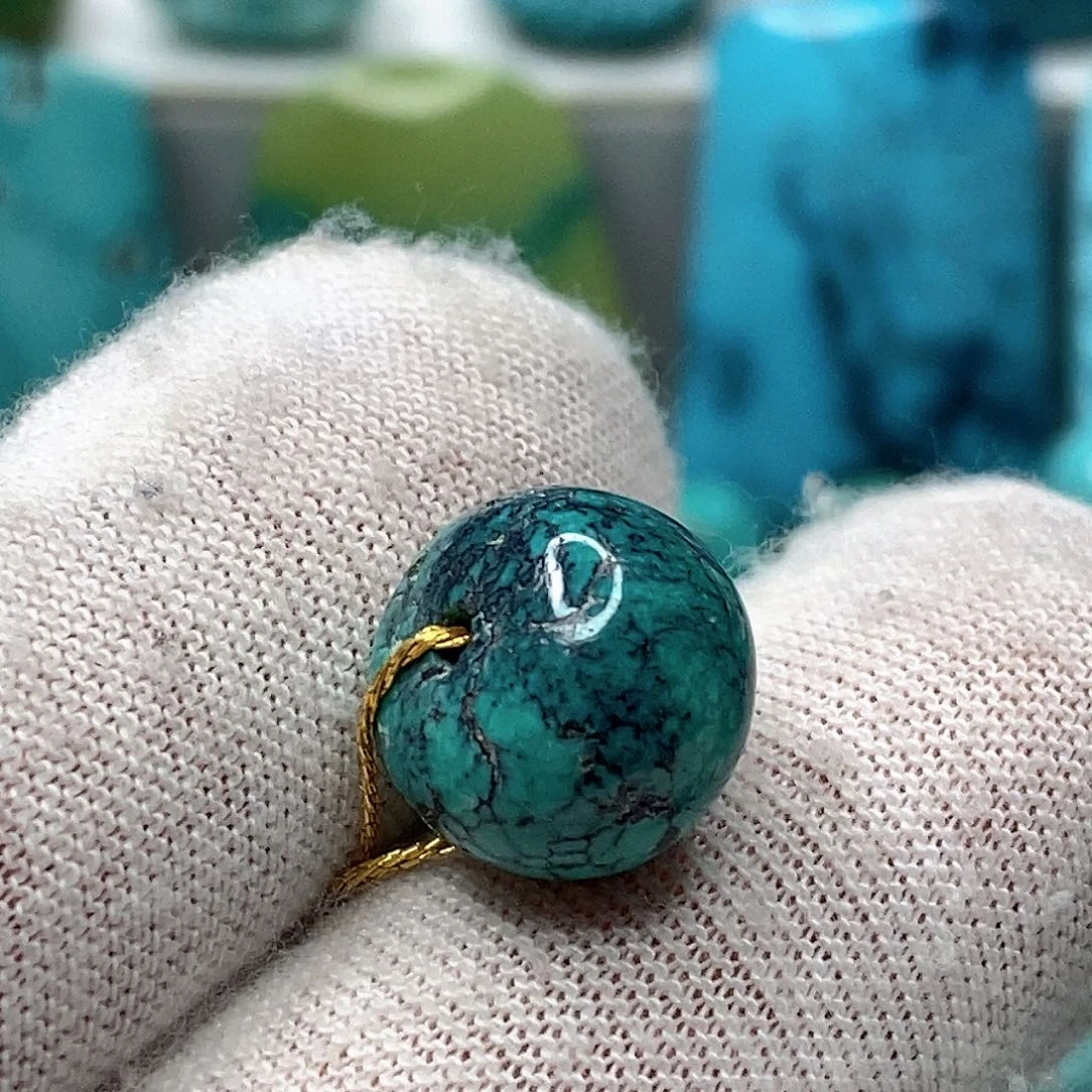 绿松石未镶嵌天然原矿 地大质检