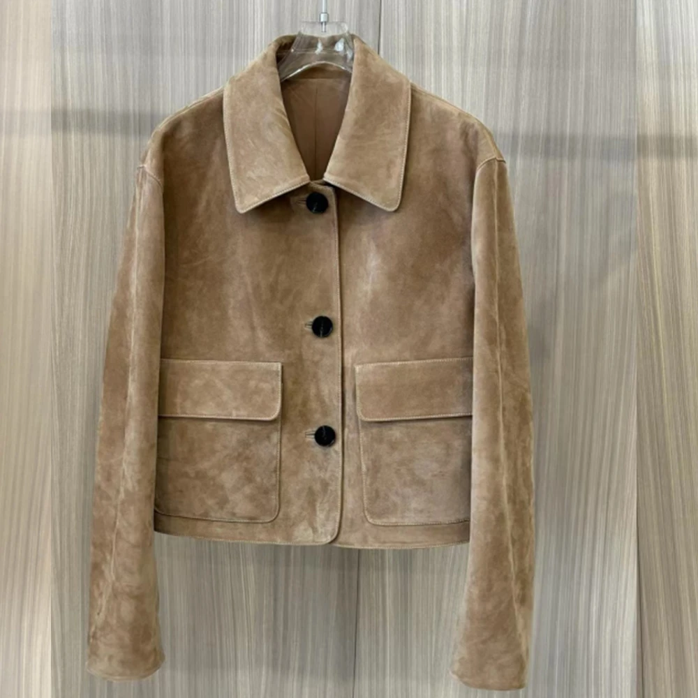 Bing Studios｜轻奢高级气质显瘦百搭羊皮外套B108-W24