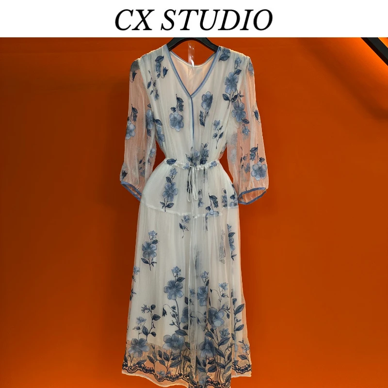 YC编码44 经典收腰轻奢时尚春夏季连衣裙（定制女装）S2147