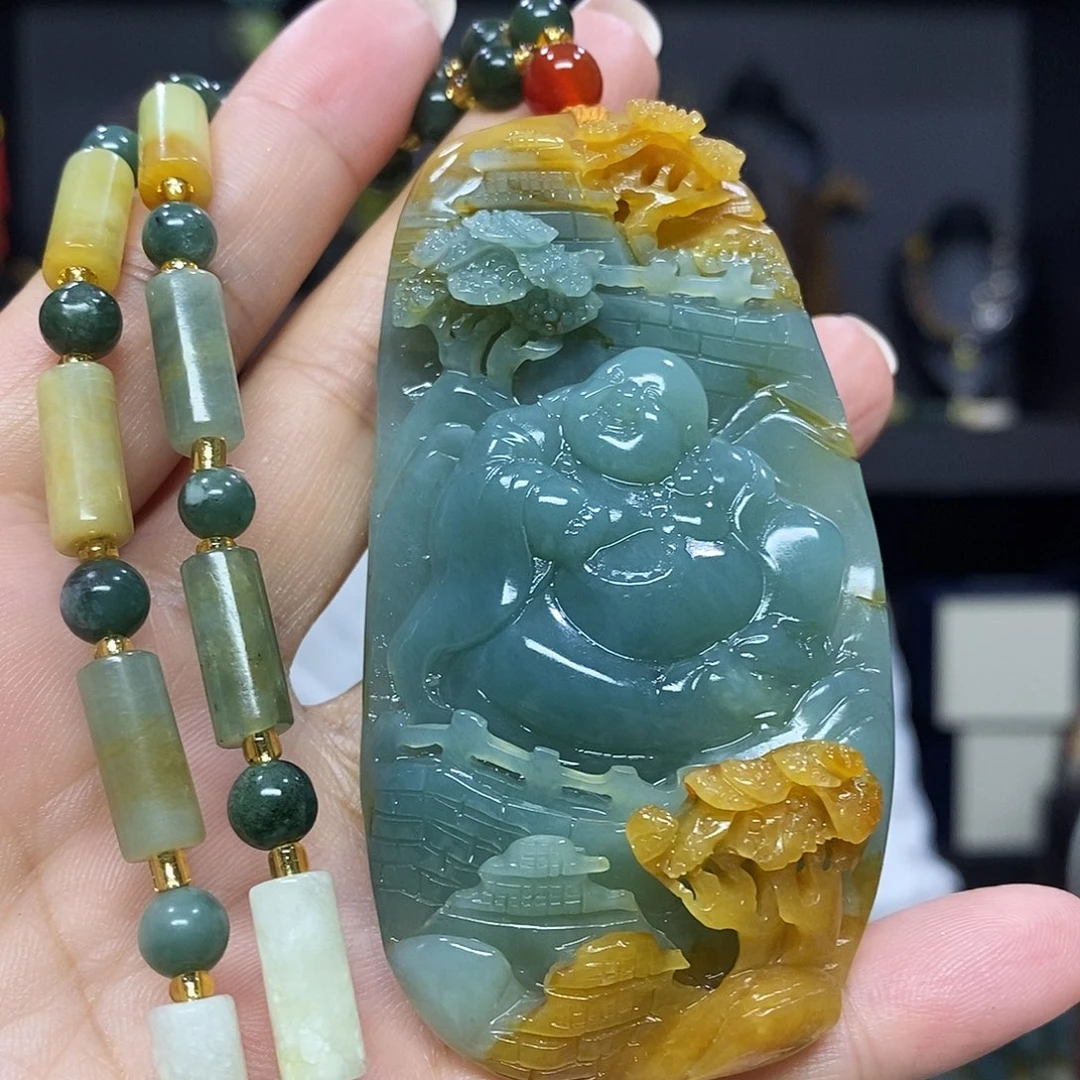 未镶嵌岫玉挂件吊坠项链