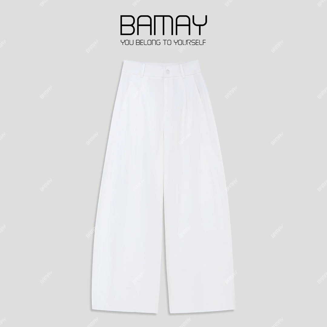 【BAMAY】2025春季上新平腰头阔腿休闲裤BM251PX001CM