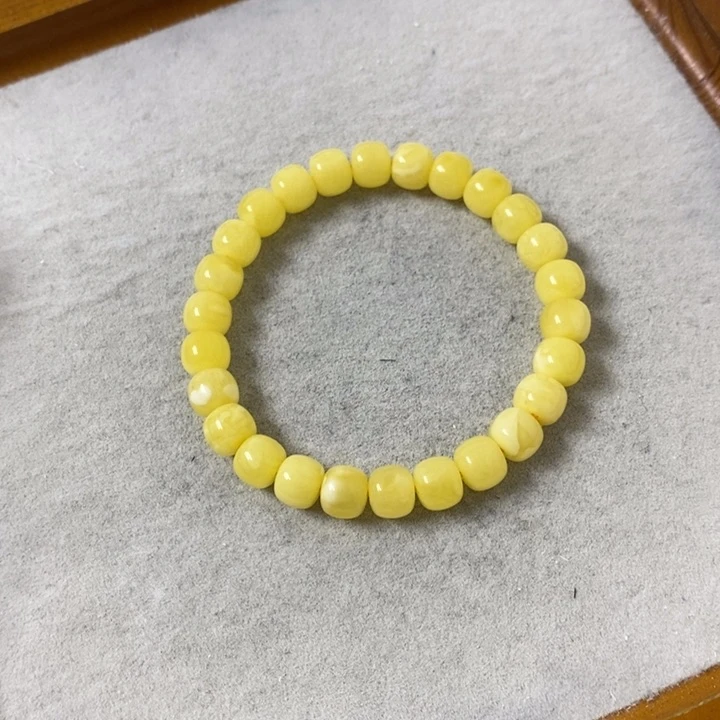 蜜蜡裸石未镶嵌串