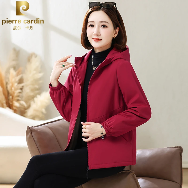 皮尔卡丹秋冬款纯色减龄休闲简约短外套女士加绒加厚外穿洋气上衣