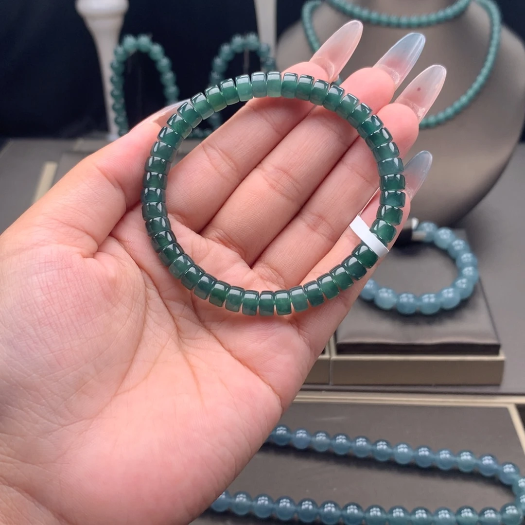 翡翠未镶嵌手链卡7X4mm药片福利款
