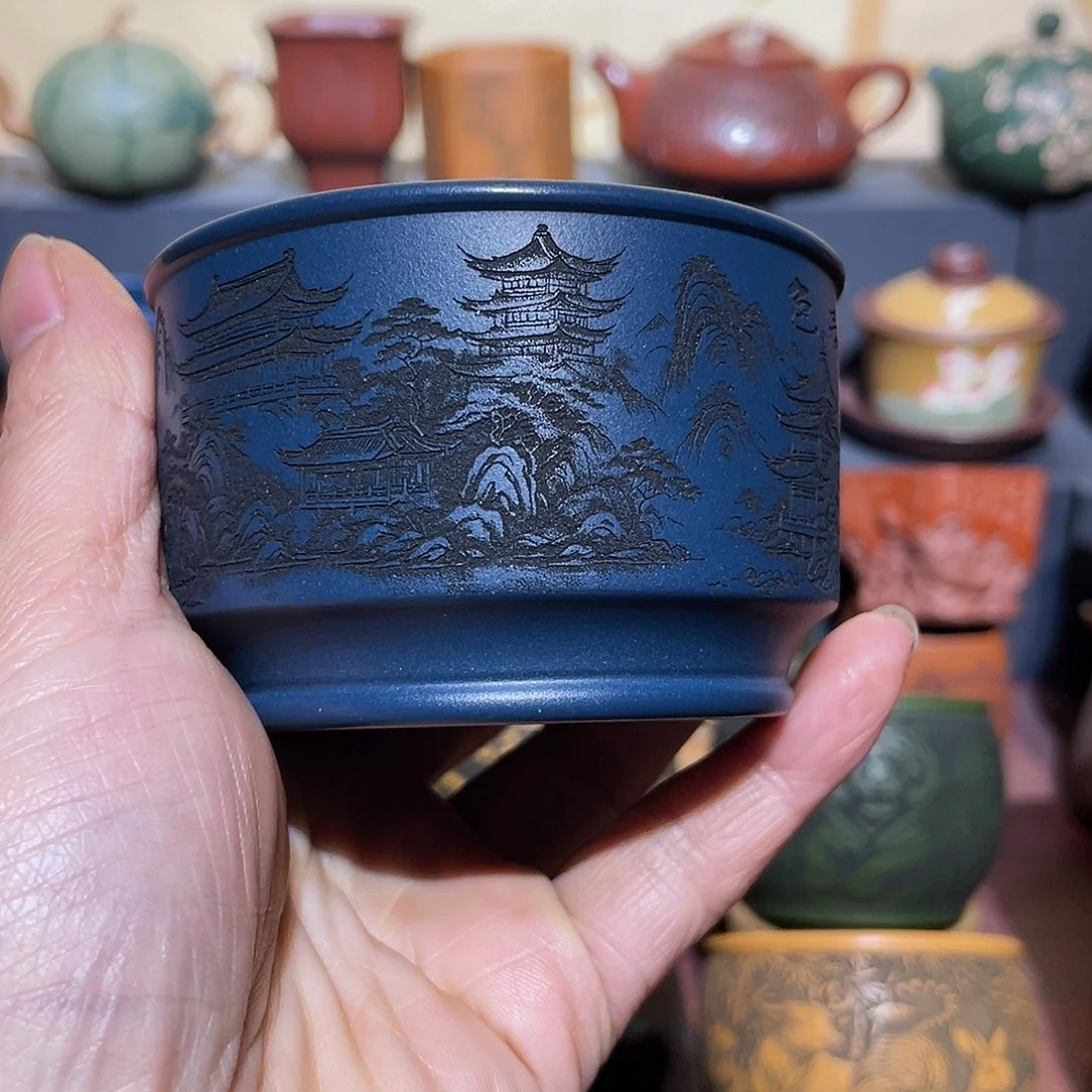 原矿紫砂手工主人杯