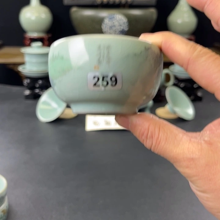 杯香*仿古釉汝官窑釉上彩259号