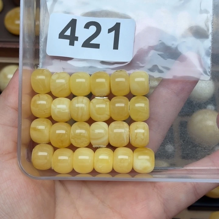 未镶嵌琥珀裸石蜜蜡11/8左右手串