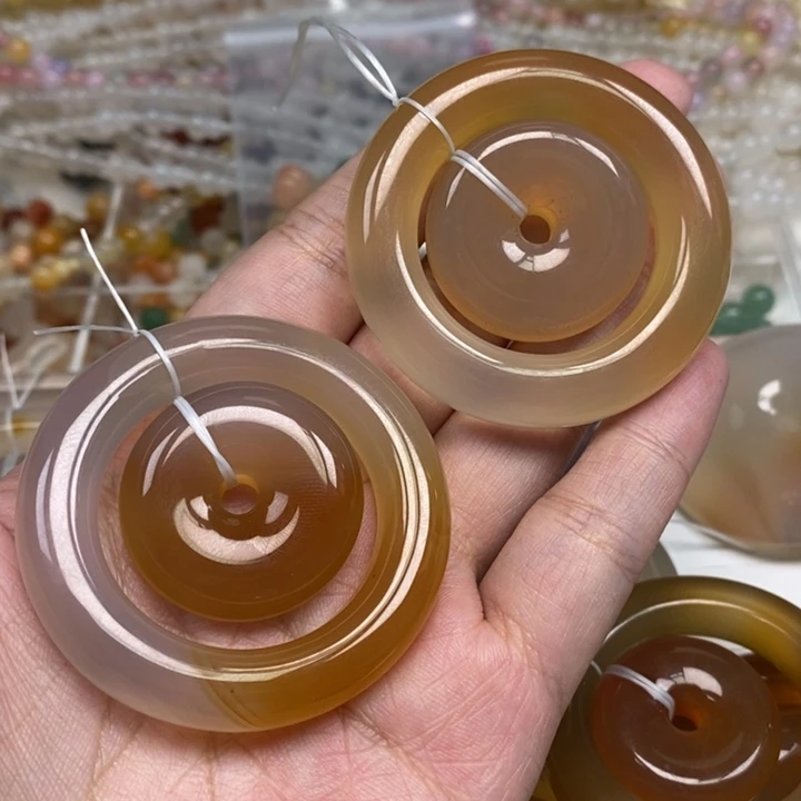 玛瑙/玉髓未镶嵌颈饰1套子母扣