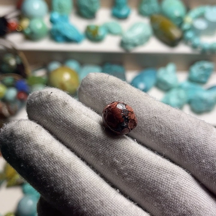 绿松石未镶嵌绿松石糖豆