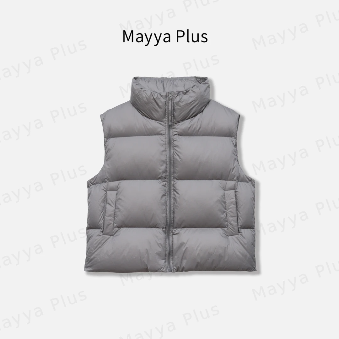 【云卷云舒】Mayya Plus麦芽定制轻奢气质流光风羽绒马夹32537369