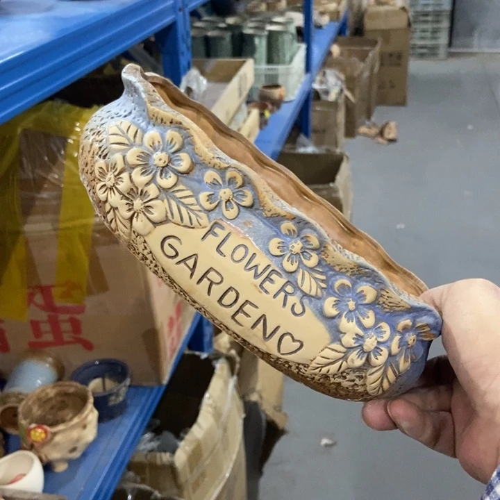 陶瓷花盆单场满9.9发22*15*7