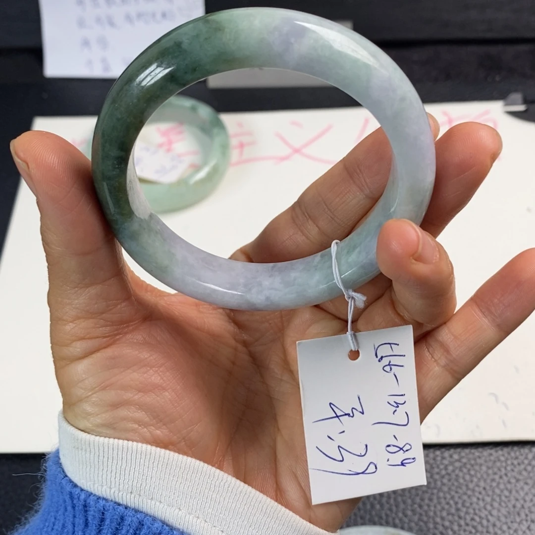 藤***.翡翠未镶嵌手镯56.6正圈38