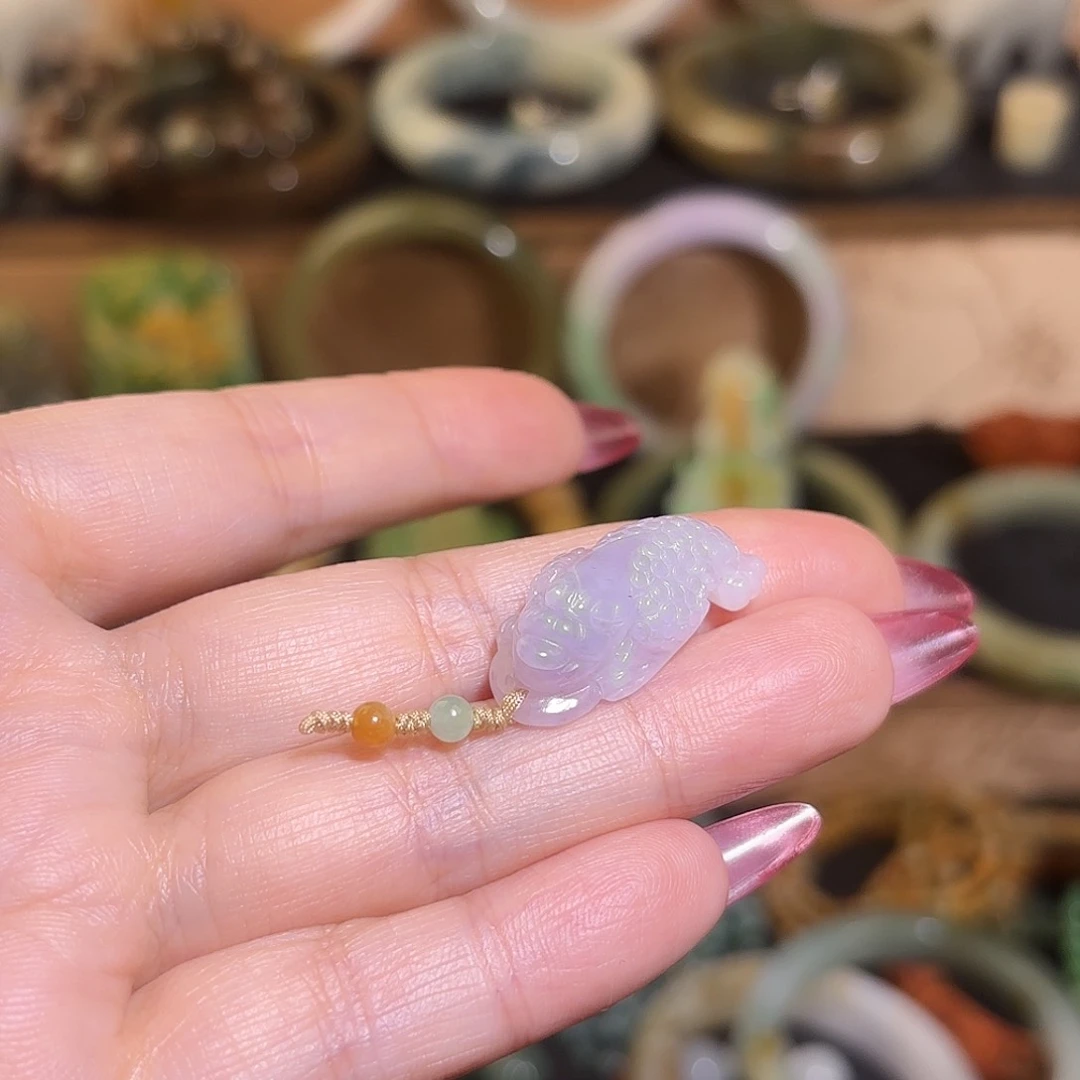 翡翠颈饰未镶嵌繁*✨紫金蟾