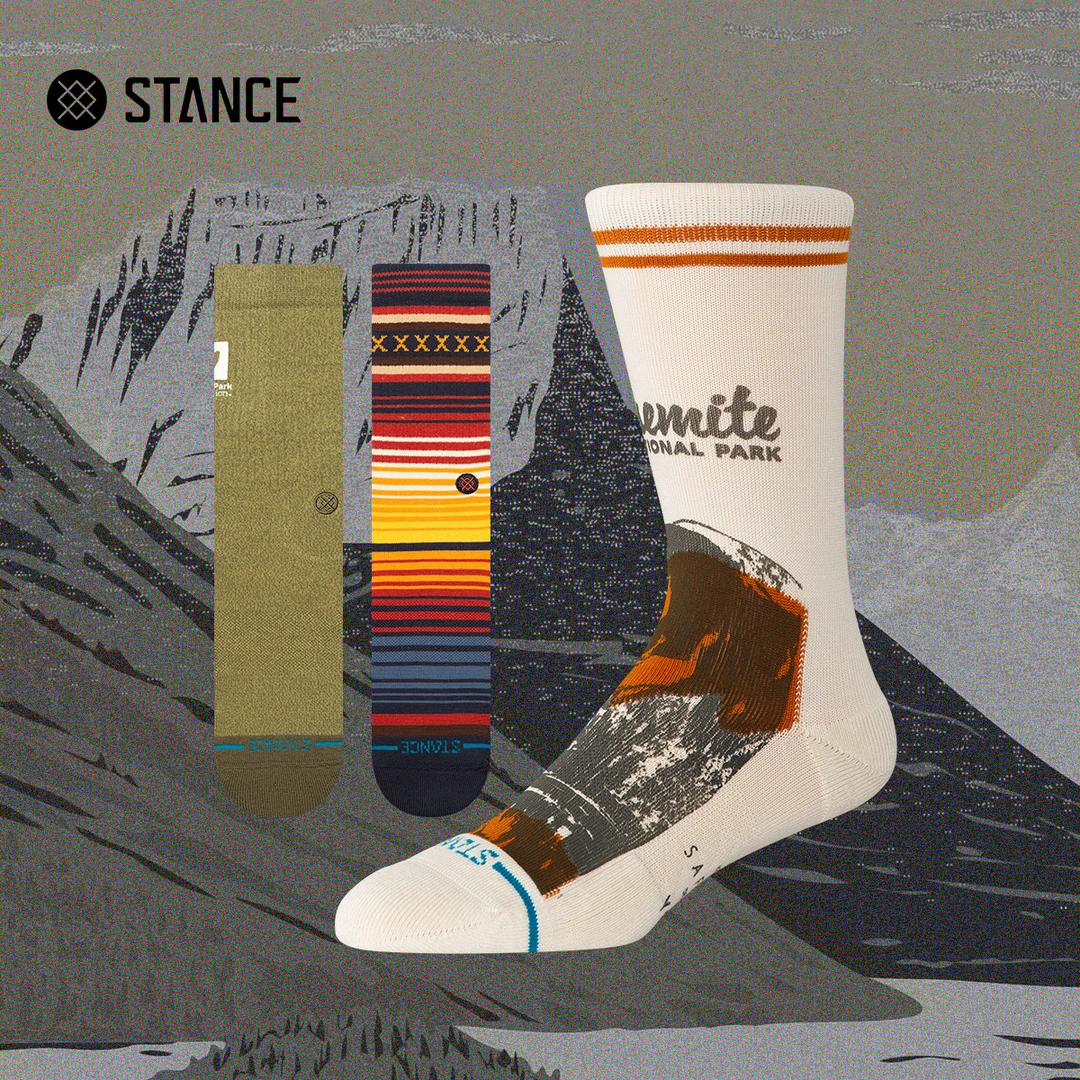 STANCE×美国国家公园联名中筒休闲袜555吸汗透气防臭香氛科技