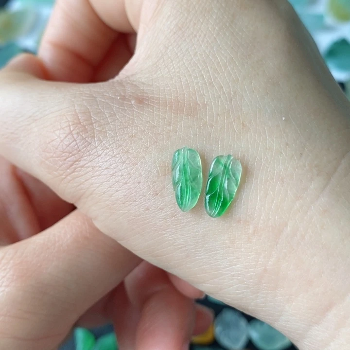 定制翡翠未镶嵌树叶