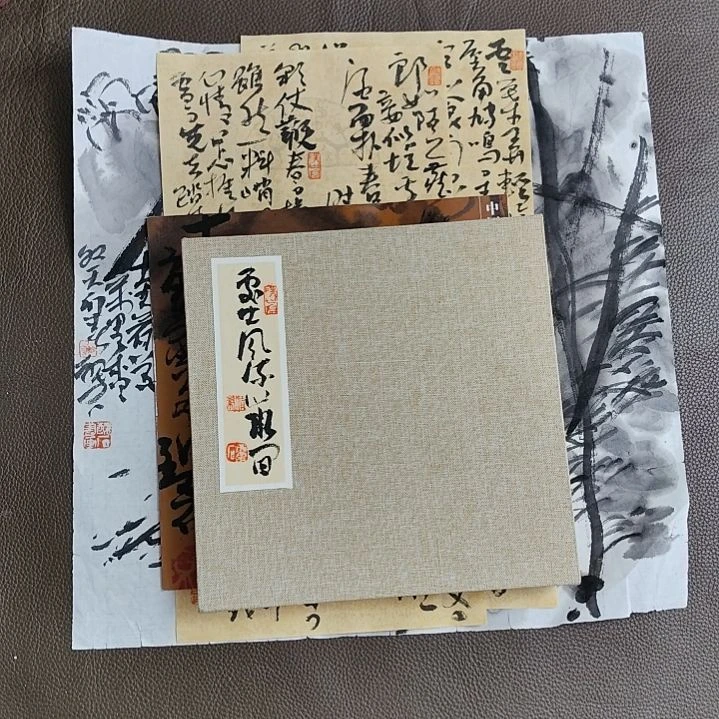国画俏**春丑石水墨山水册页