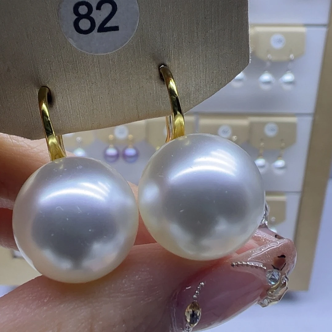 银S925镶嵌淡水珍珠耳饰