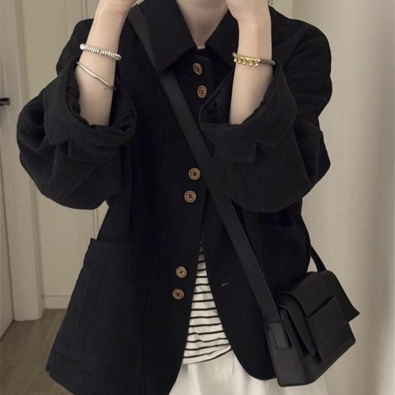 韩系短外套女春秋季2025新款早秋薄外套休闲巨好看的短款夹克初秋