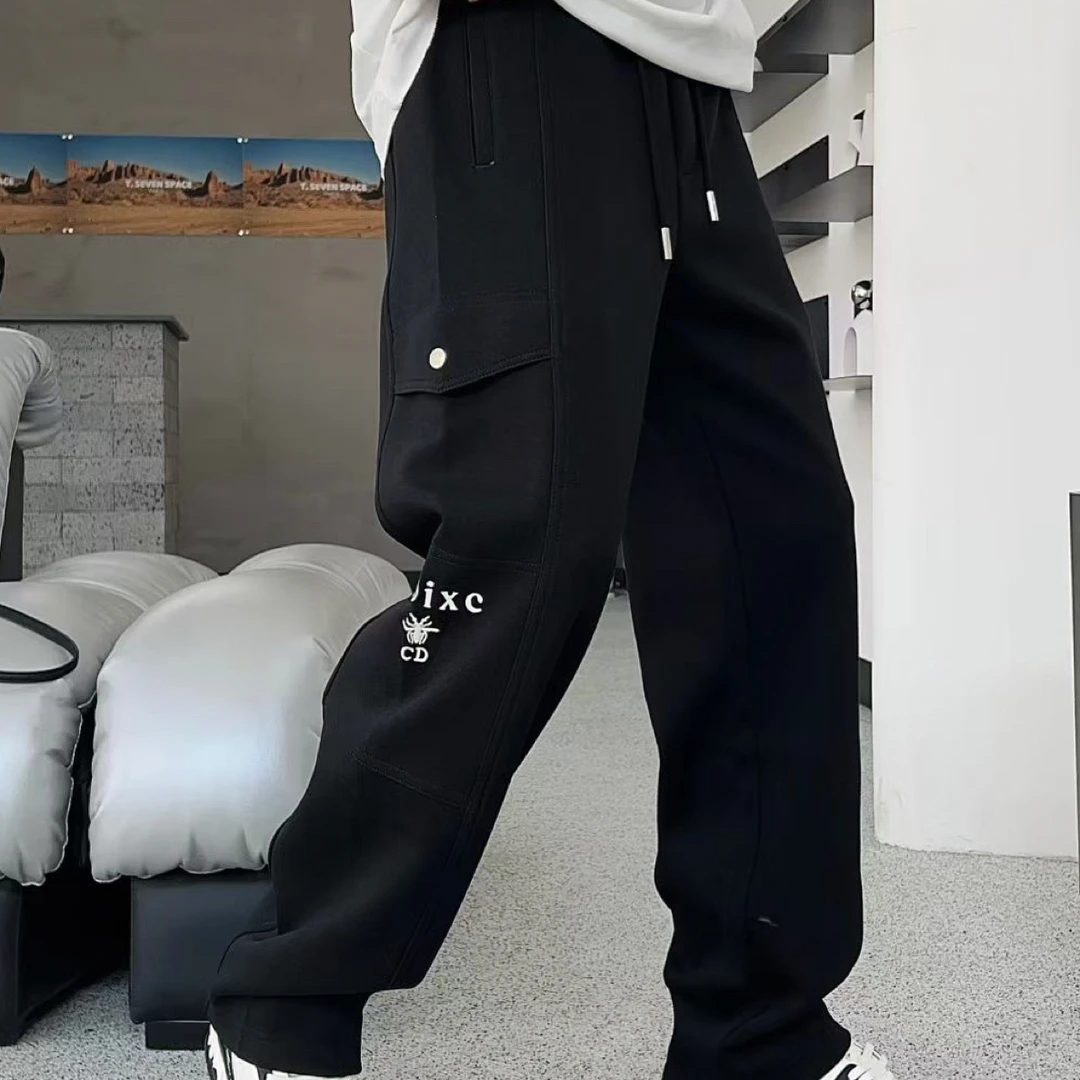 秋季新款男士蜜蜂刺绣直筒休闲裤6816