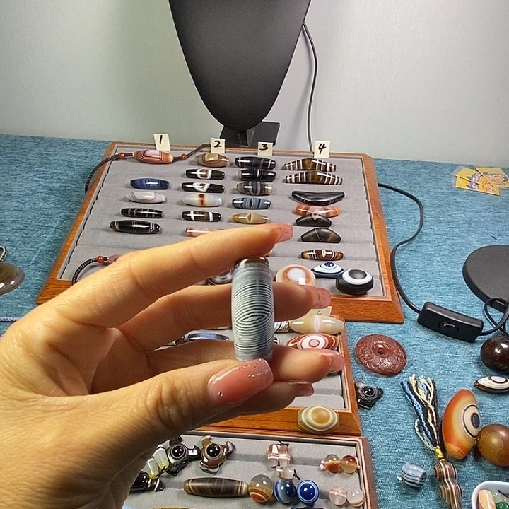 上***）玛瑙/玉髓合金颈饰