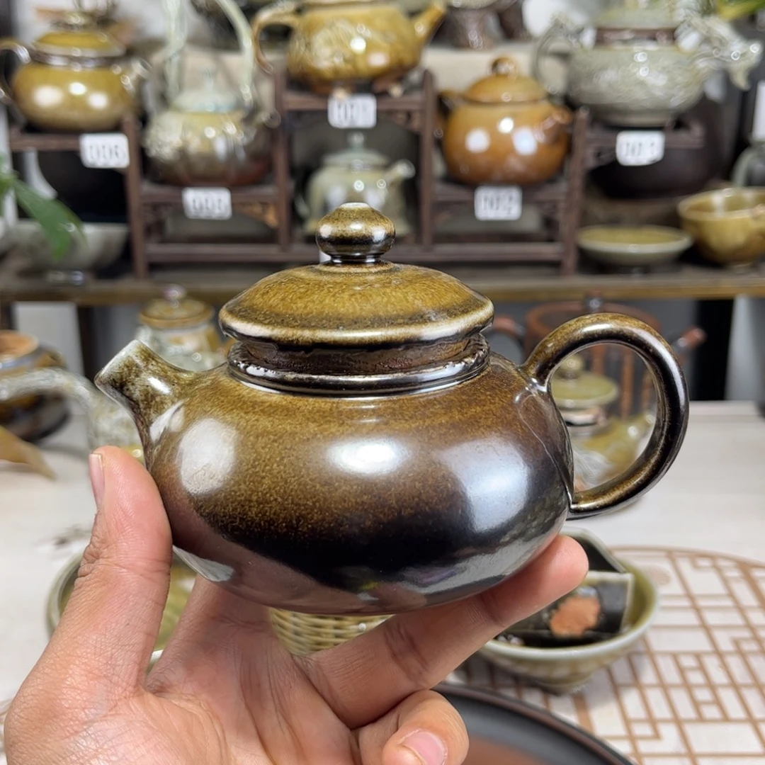 200cc白泥柴烧寒江壶