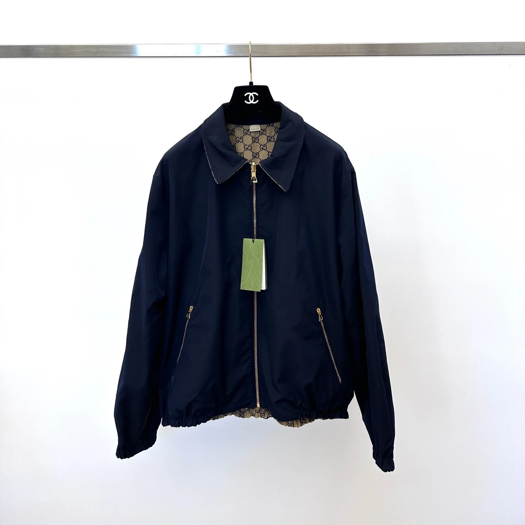 未使用 GUCCI/古驰 满印双G大logo正反面穿夹克式外套 01274