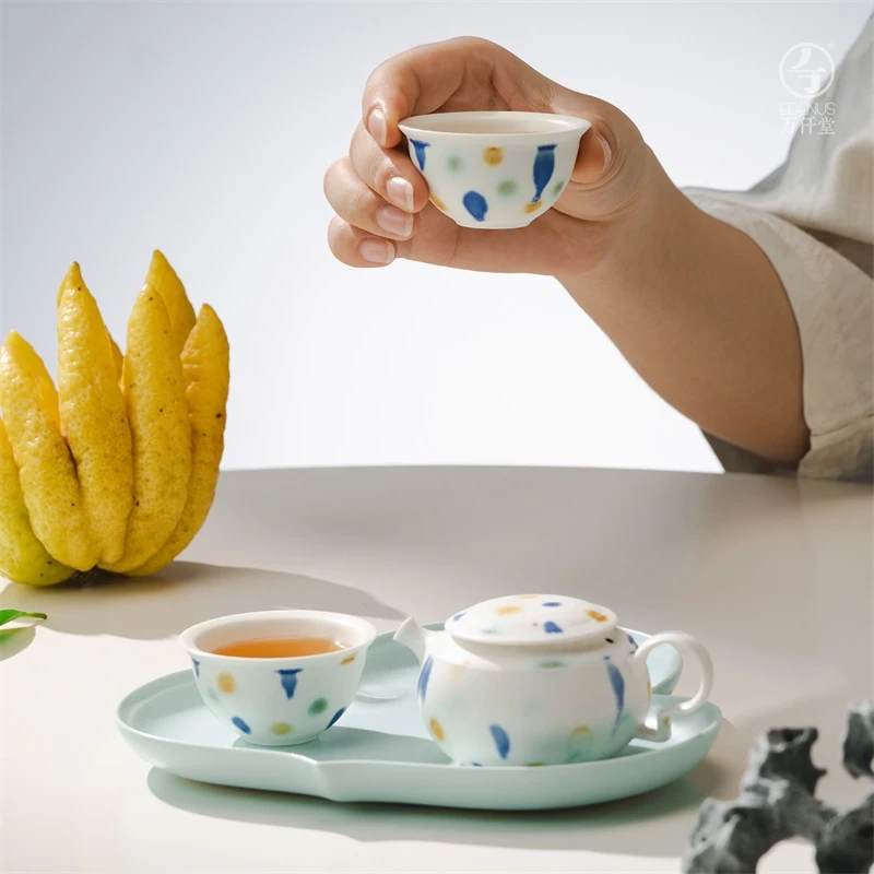 万仟堂大唐三彩·功夫茶器中式茶具礼盒套轻奢装家用陶瓷功夫茶具