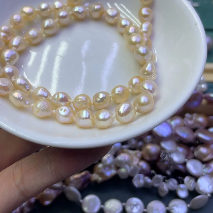 淡水珍珠项链合金小*子