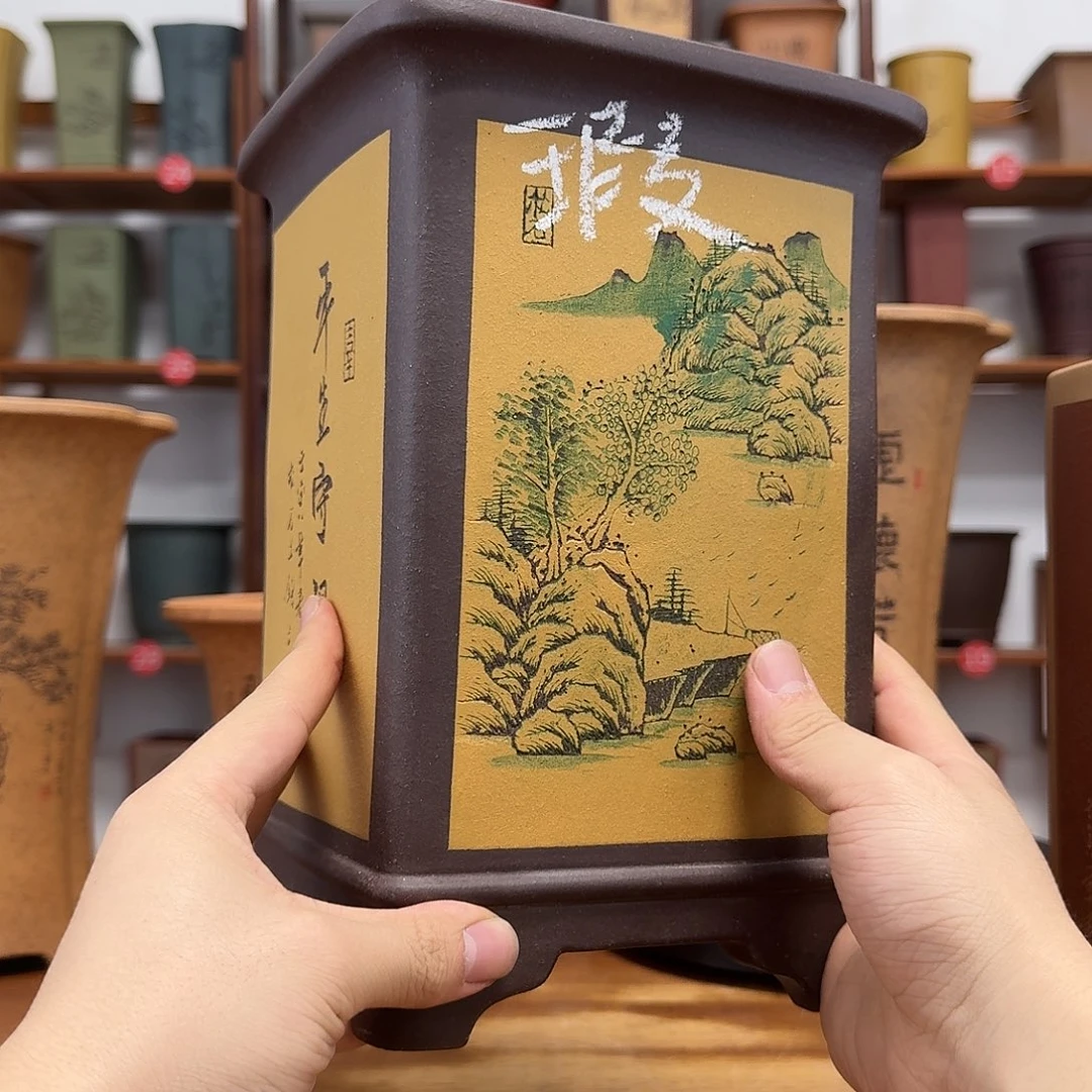 紫砂花盆黔*韵兰之器精品紫砂花盆