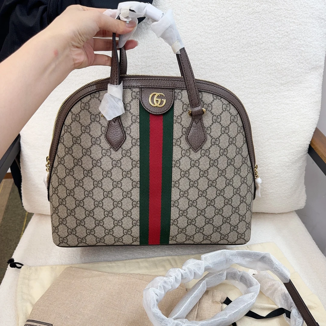 99新 GUCCI/古驰 LRS/古驰老花贝壳手提单肩包