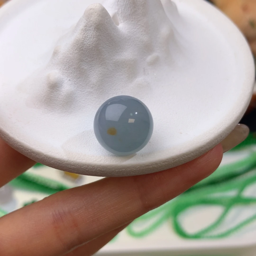 未镶嵌定制翡翠莫奈花园紫 洒金 14mm m