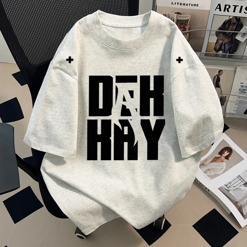 jtrt潮牌个性字母印花纯棉短袖T恤男女夏季街头潮流圆领宽松上衣