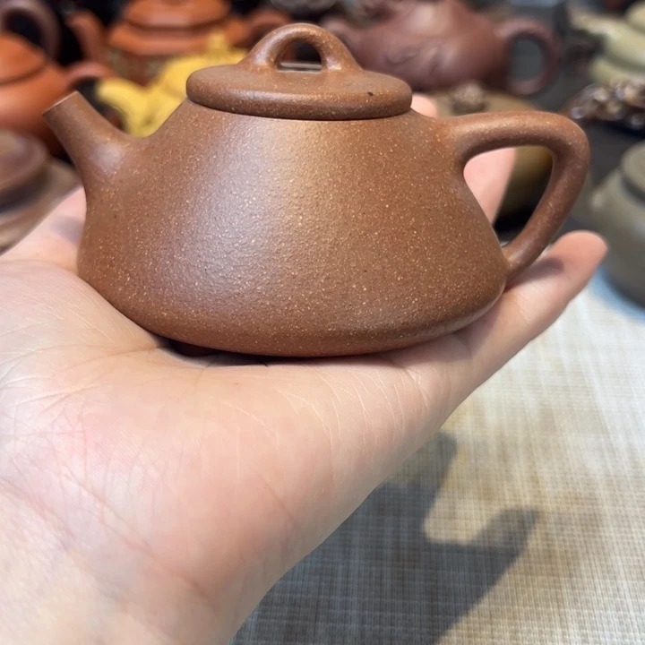 茶壶紫砂石瓢，黄降坡，容量150毫升