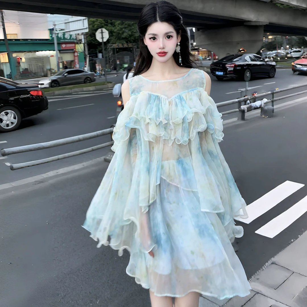 亚町家原创3346轻奢风显瘦女装套装连衣裙长款法式气质高贵优雅