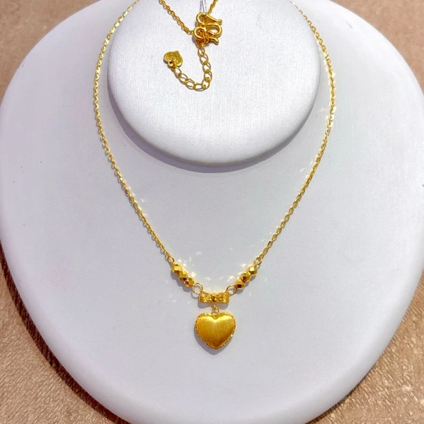 B3足金5G时尚爱心套链5.26g