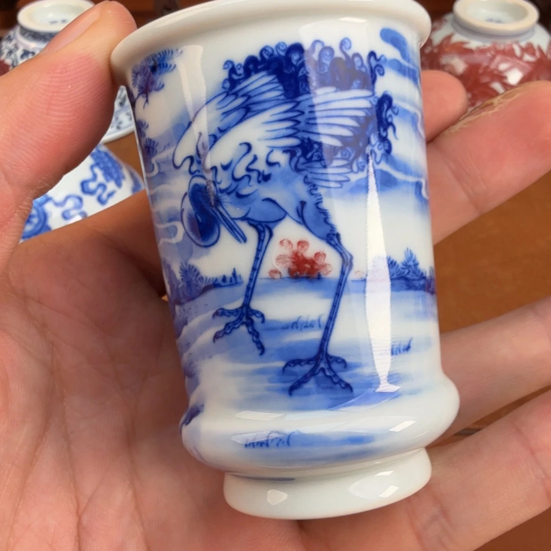 摆件景德镇瓷器手工手绘微瑕