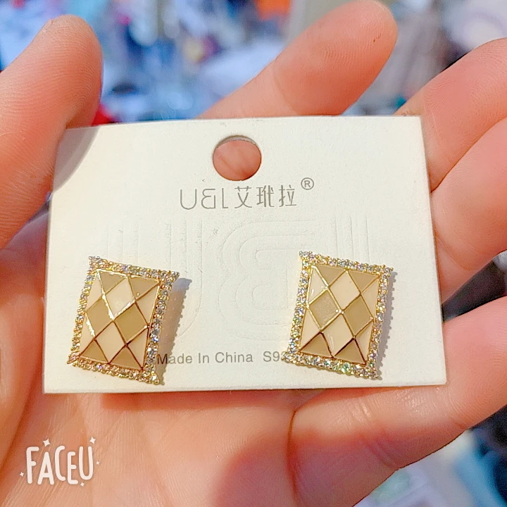 925银树脂耳饰 港风系纯银耳环气质百搭耳饰网红小众精致个性简约