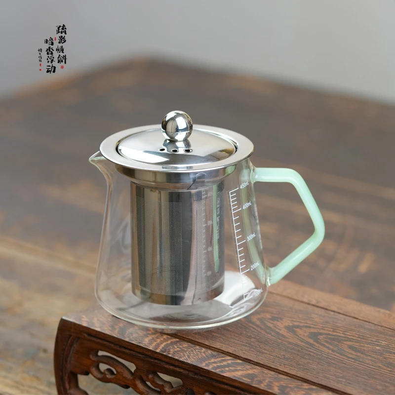 暗香疏影/雅韵刻度量杯+配件/不锈钢茶仓 高硼硅玻璃公道杯家用