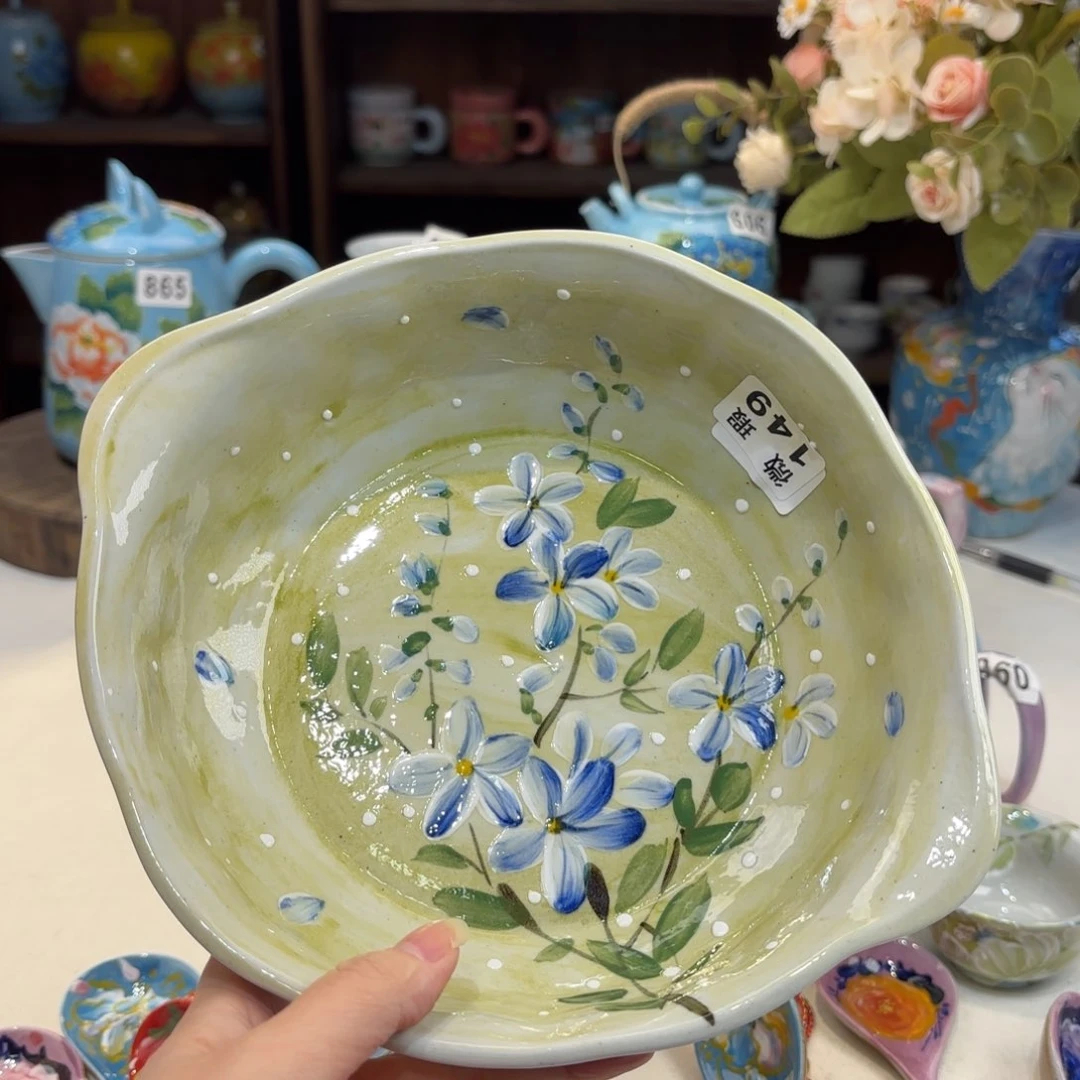 景德镇手绘高温釉下彩陶瓷茶具